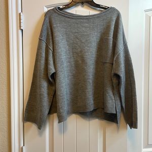 Pink Lily Sweater Womens Size Medium in Grey